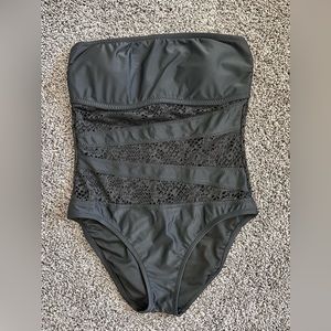 TARGET bathing suit, Black, One Piece, Strapless, Mossimo